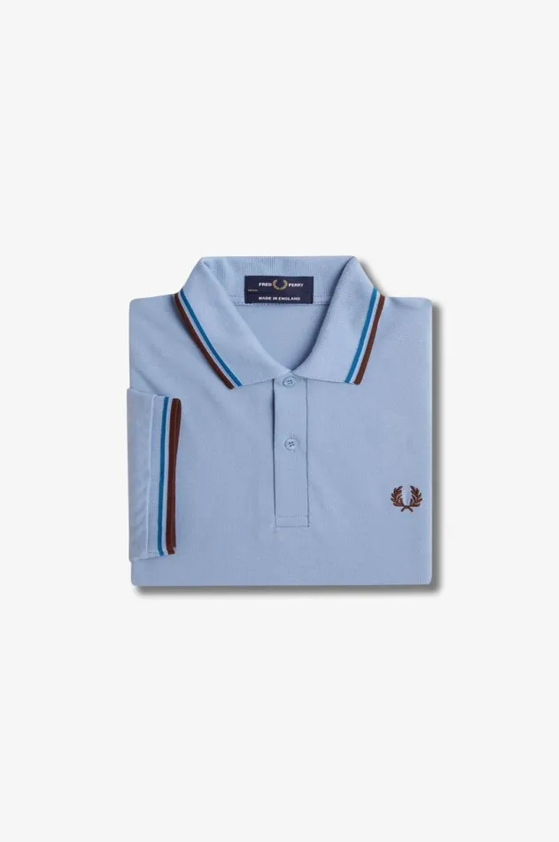 Men The Fred Perry Shirt Fred Perry M12 Skyrunaway Bay Oceanoxblood