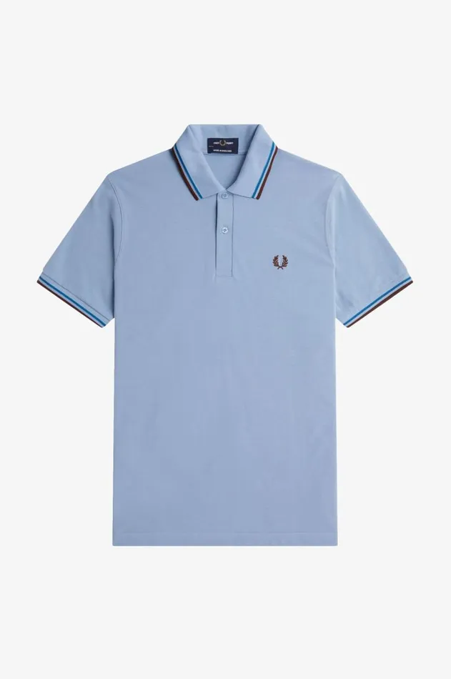 Men The Fred Perry Shirt Fred Perry M12 Skyrunaway Bay Oceanoxblood