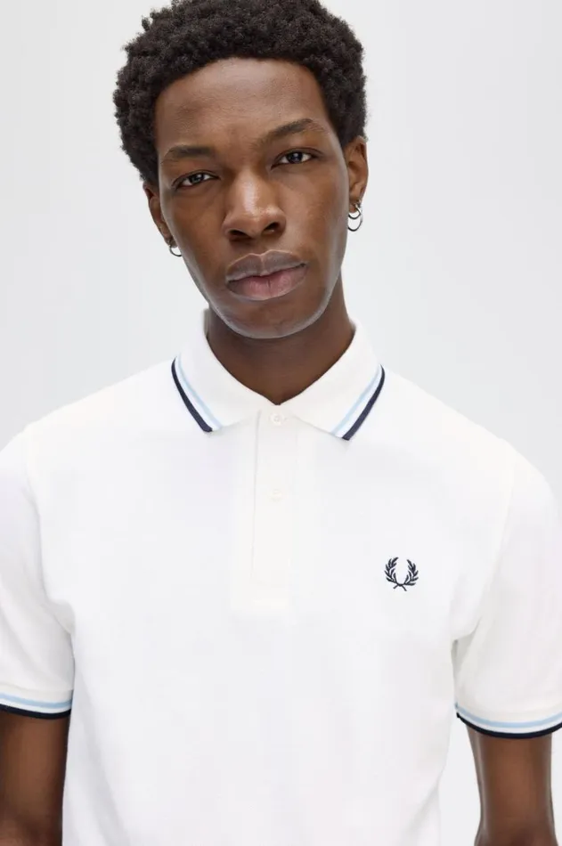 Men The Fred Perry Shirt Fred Perry M12 Whiteicenavy