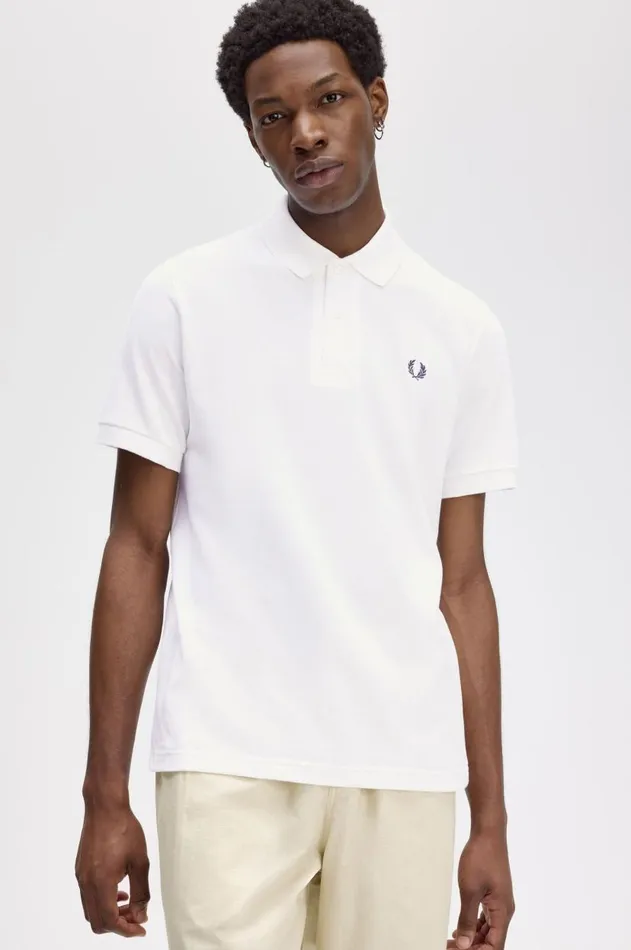 Men The Fred Perry Shirt Fred Perry M3 Whitenavy