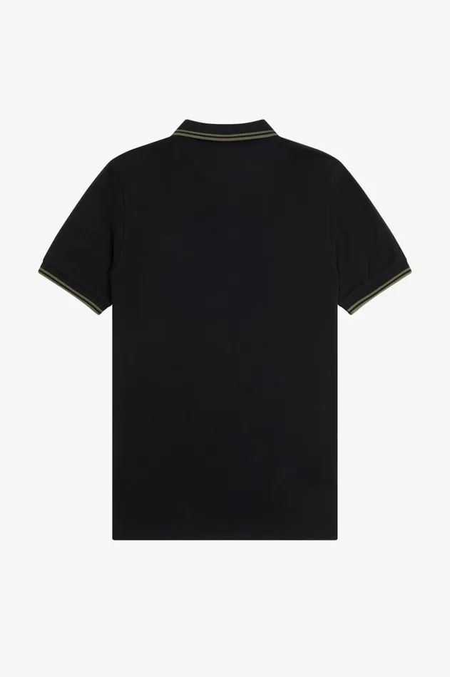 Men The Fred Perry Shirt Fred Perry M3600 Blacklaurel Wreath Greenlaurel Wreath Green