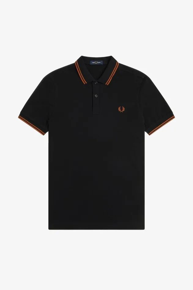 Men The Fred Perry Shirt Fred Perry M3600 Blackmarmalademarmalade