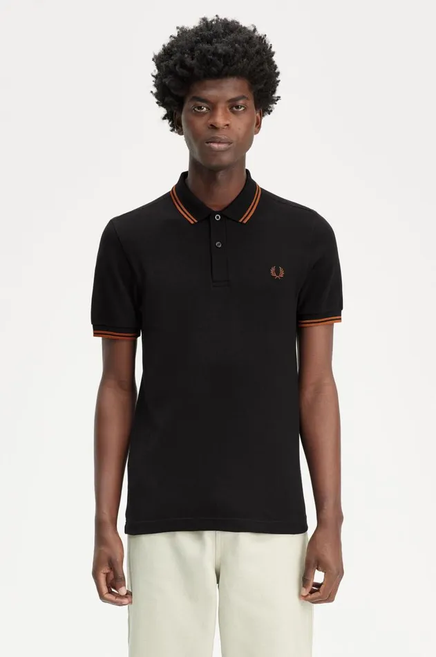 Men The Fred Perry Shirt Fred Perry M3600 Blackmarmalademarmalade