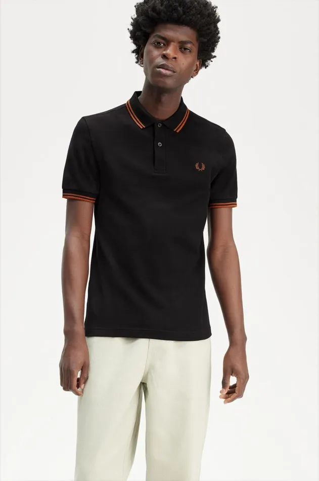 Men The Fred Perry Shirt Fred Perry M3600 Blackmarmalademarmalade