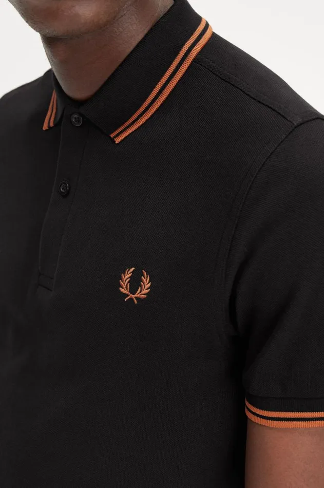 Men The Fred Perry Shirt Fred Perry M3600 Blackmarmalademarmalade