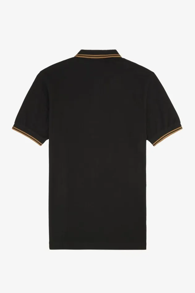 Men The Fred Perry Shirt Fred Perry M3600 Blackshaded Stoneshaded Stone