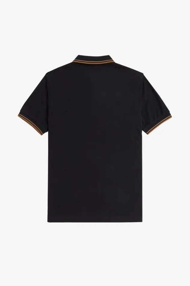 Men The Fred Perry Shirt Fred Perry M3600 Blackshaded Stoneshaded Stone