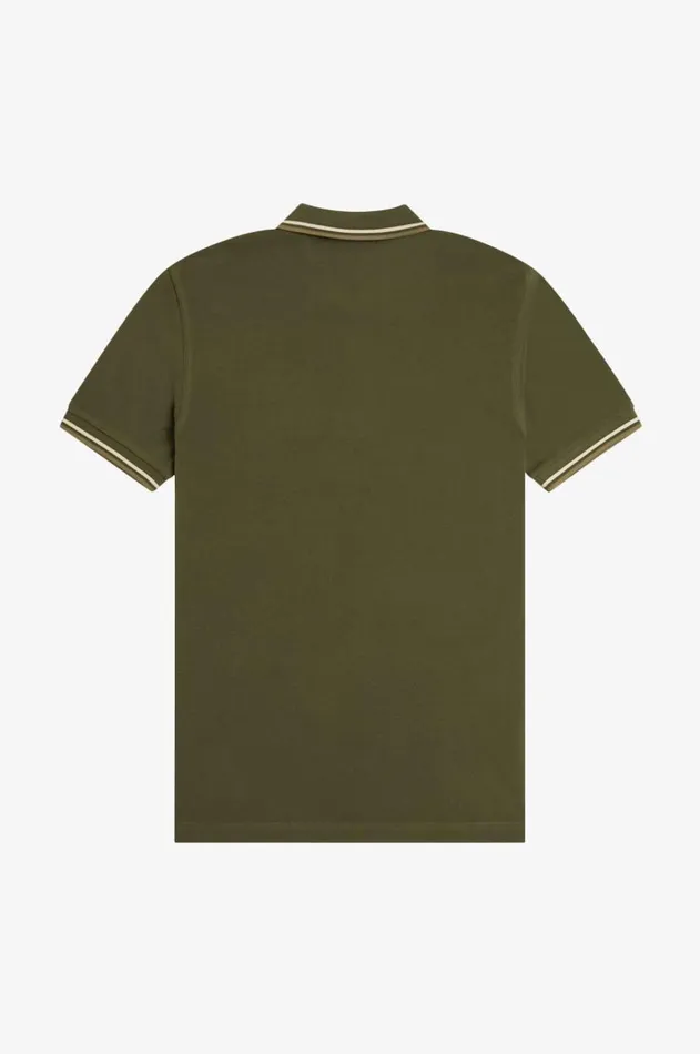 Men The Fred Perry Shirt Fred Perry M3600 Hunting Greenlight Oysterlaurel Wreath Green