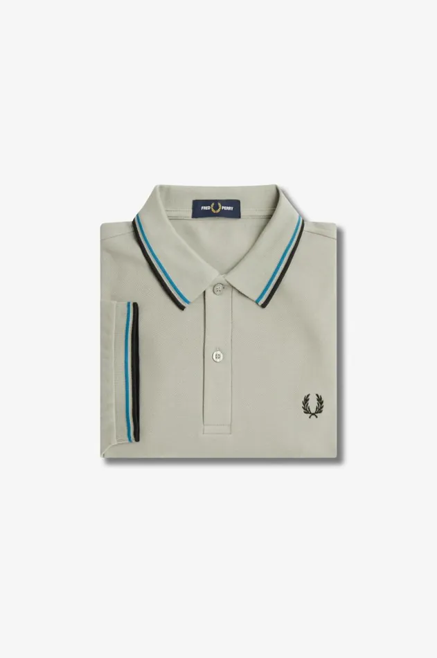 Men The Fred Perry Shirt Fred Perry M3600 Limestonerunaway Bay Oceanblack