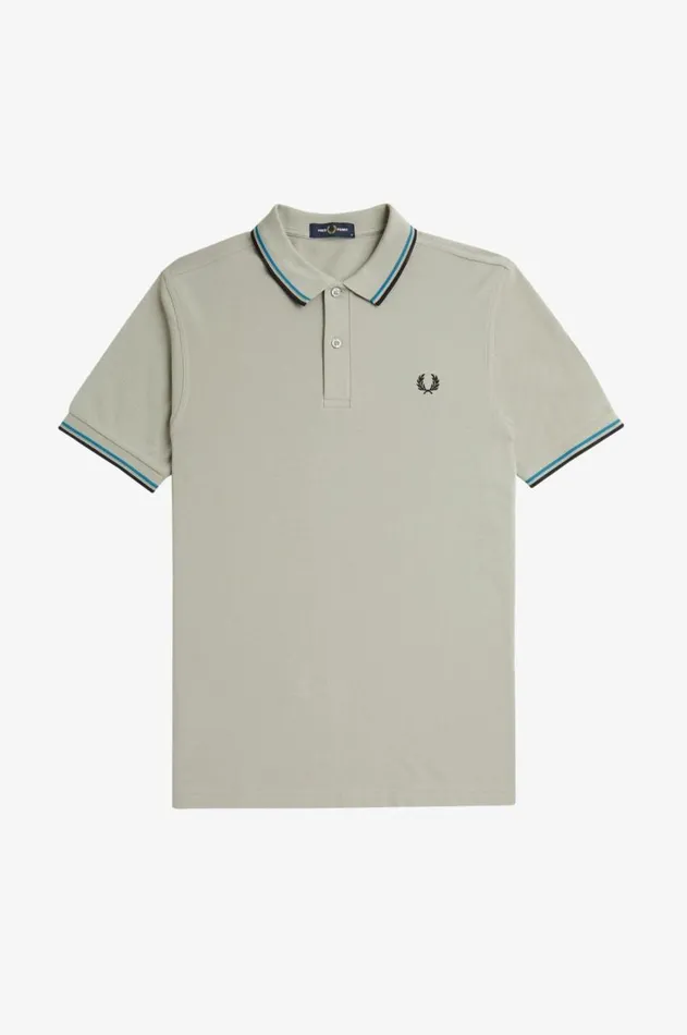 Men The Fred Perry Shirt Fred Perry M3600 Limestonerunaway Bay Oceanblack