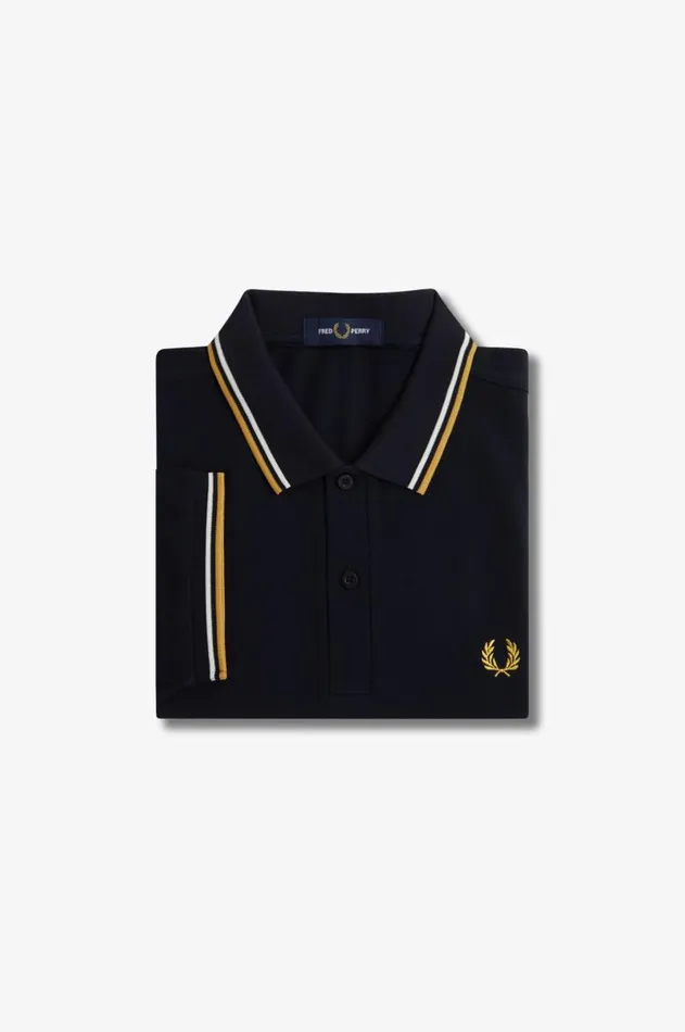 Men The Fred Perry Shirt Fred Perry M3600 Navyecruhoneycomb