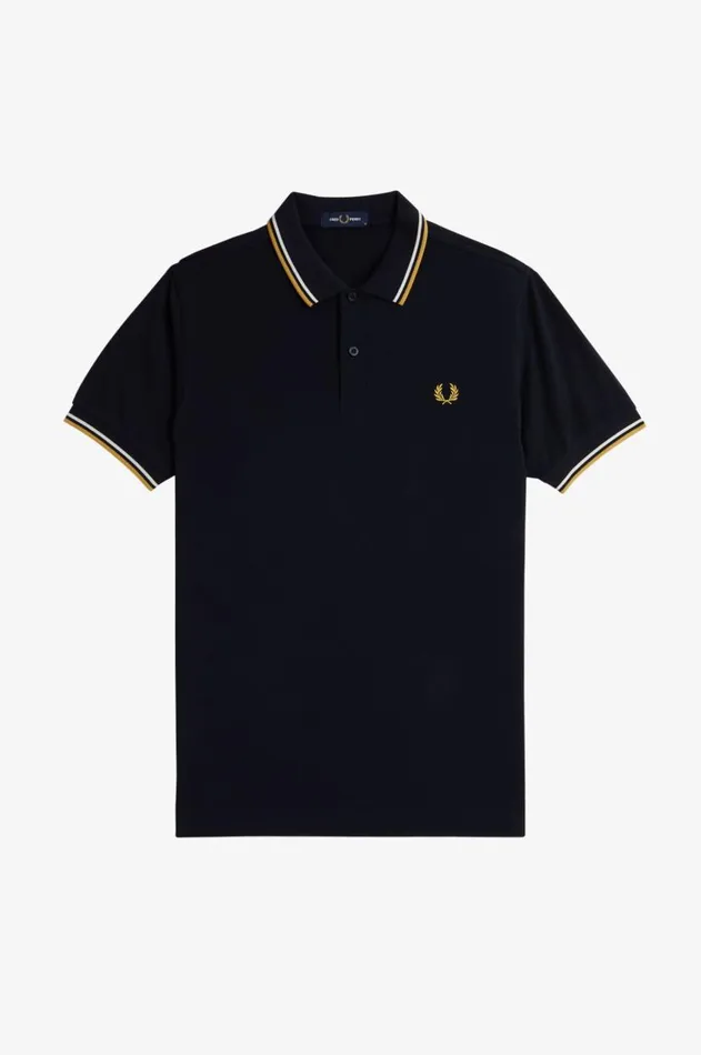 Men The Fred Perry Shirt Fred Perry M3600 Navyecruhoneycomb