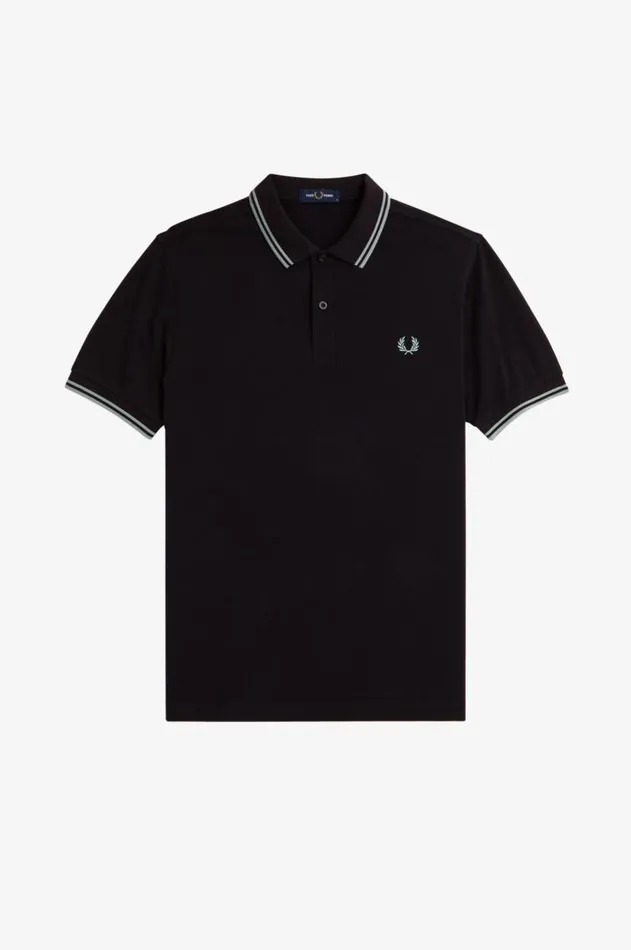 Men The Fred Perry Shirt Fred Perry M3600 Navysilver Bluesilver Blue