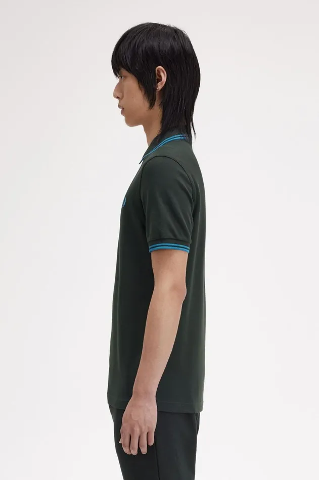 Men The Fred Perry Shirt Fred Perry M3600 Night Greenrunaway Bay Oceanrunaway Bay Ocean