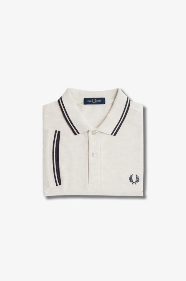 Men The Fred Perry Shirt Fred Perry M3600 Porridge Marlanchor Greyanchor Grey