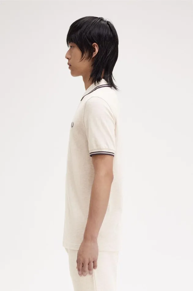 Men The Fred Perry Shirt Fred Perry M3600 Porridge Marlanchor Greyanchor Grey
