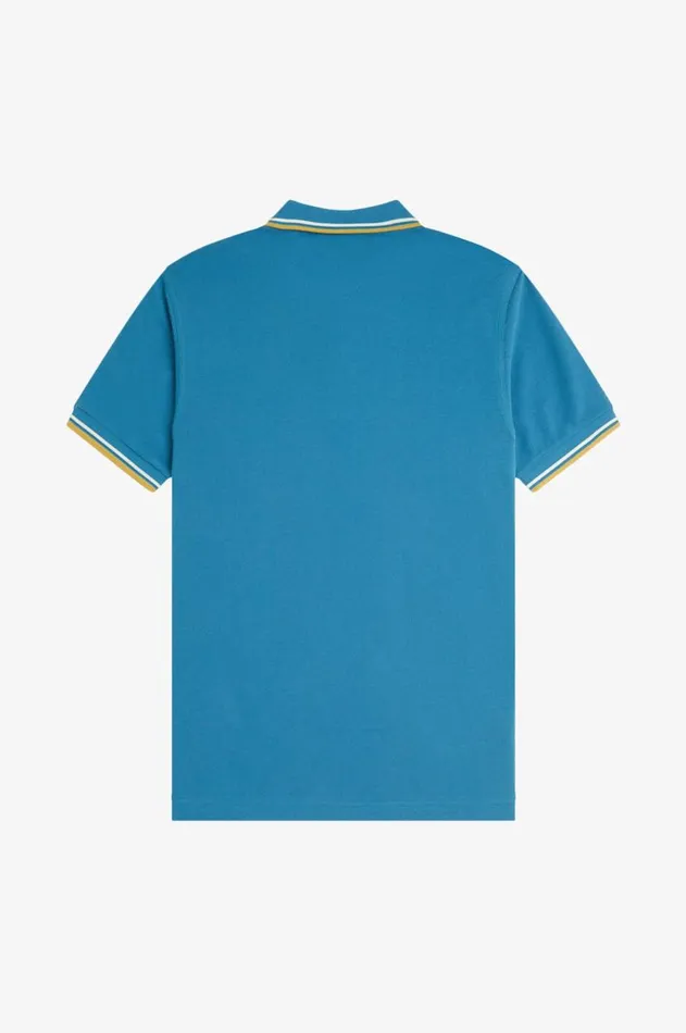 Men The Fred Perry Shirt Fred Perry M3600 Runaway Bay Oceansnow Whitehoneycomb