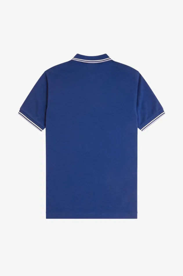 Men The Fred Perry Shirt Fred Perry M3600 Shaded Cobaltsnow Whitelight Smoke