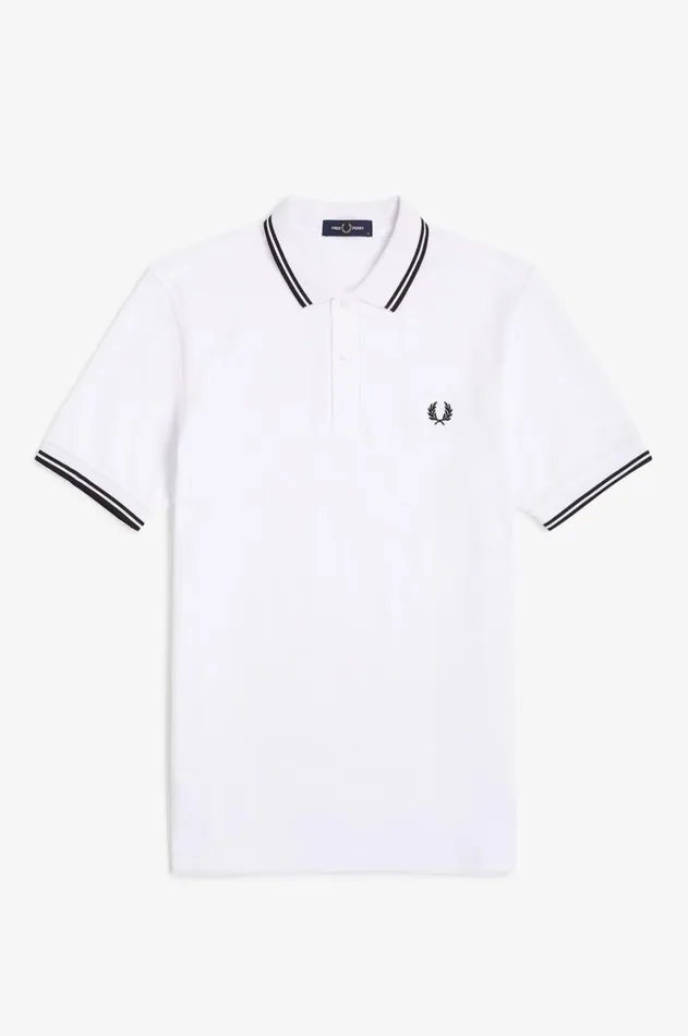 Men The Fred Perry Shirt Fred Perry M3600 Whiteblackblack