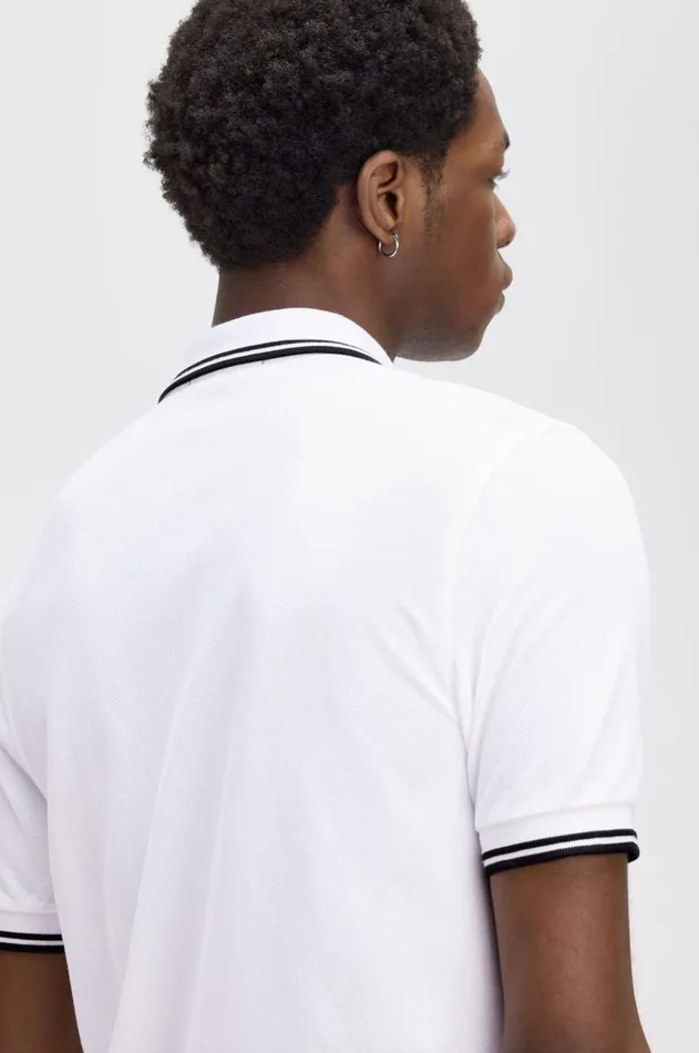 Men The Fred Perry Shirt Fred Perry M3600 Whiteblackblack