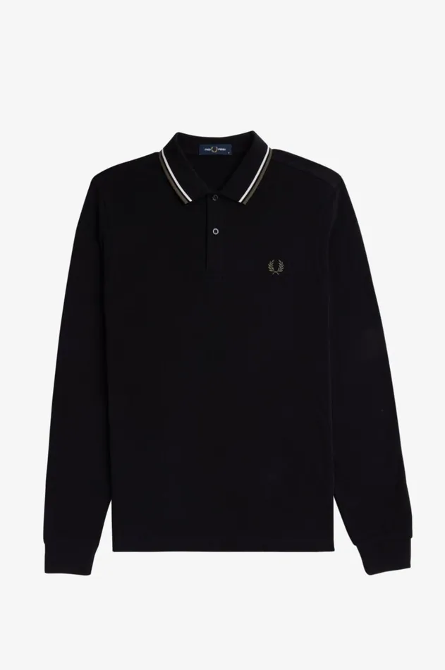Men The Fred Perry Shirt Fred Perry M3636 Blackecrulaurel Wreath Green