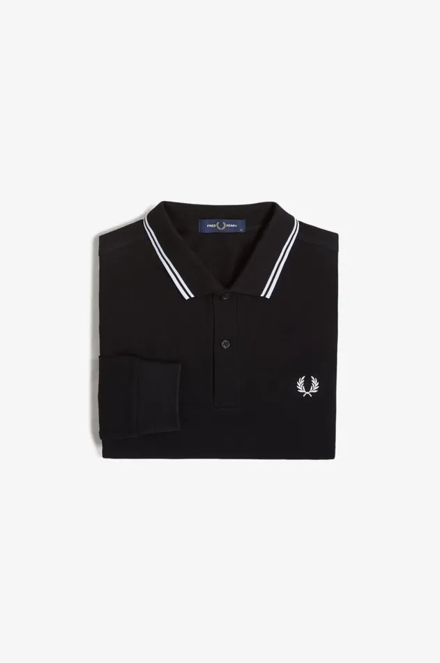 Men The Fred Perry Shirt Fred Perry M3636 Blackwhitewhite