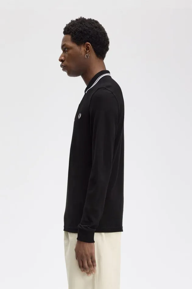 Men The Fred Perry Shirt Fred Perry M3636 Blackwhitewhite