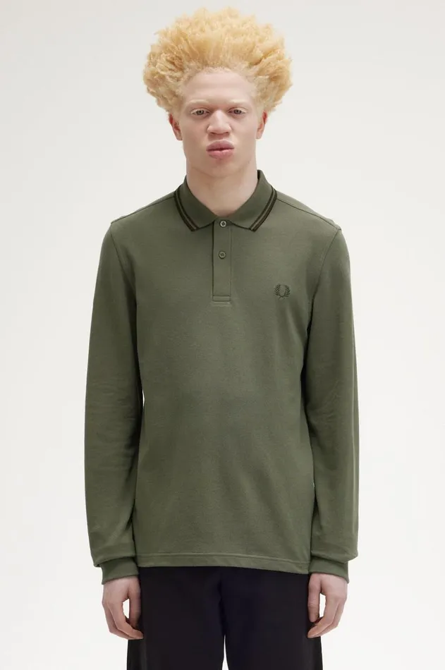 Men The Fred Perry Shirt Fred Perry M3636 Laurel Wreath Greennight Greennight Green