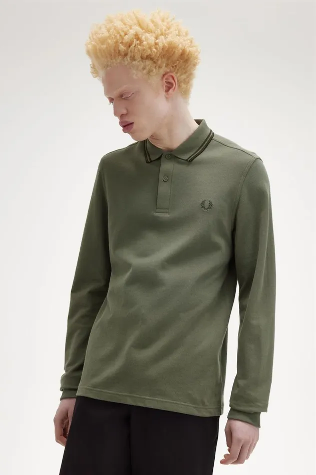 Men The Fred Perry Shirt Fred Perry M3636 Laurel Wreath Greennight Greennight Green