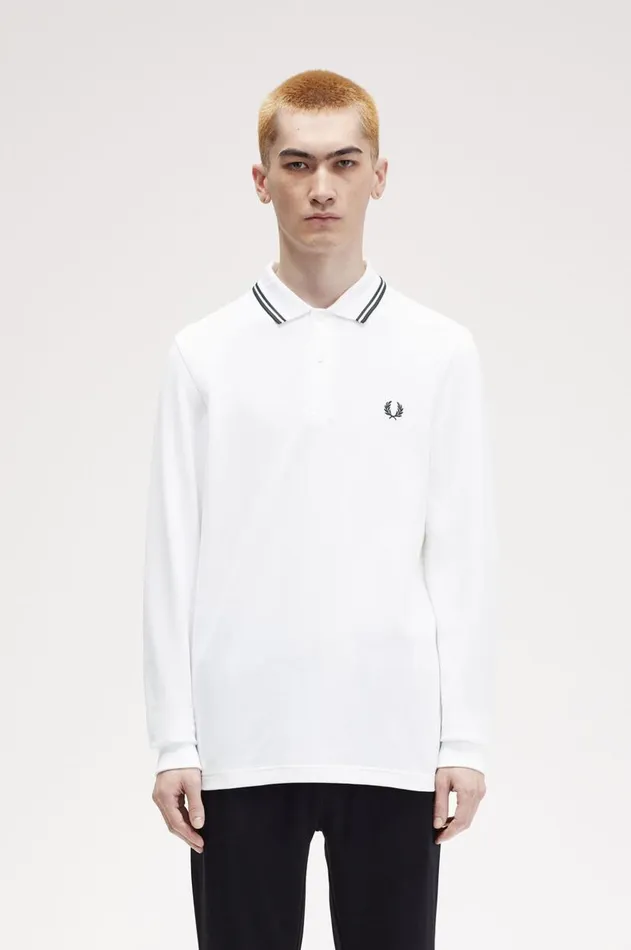 Men The Fred Perry Shirt Fred Perry M3636 Whiteblackblack
