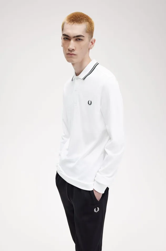 Men The Fred Perry Shirt Fred Perry M3636 Whiteblackblack