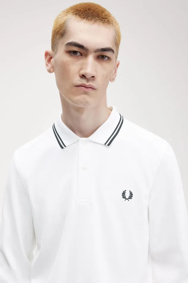 Men The Fred Perry Shirt Fred Perry M3636 Whiteblackblack
