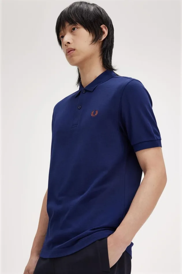 Men The Fred Perry Shirt Fred Perry M6000 French Navywhisky Brown