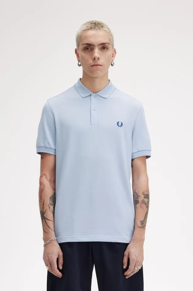 Men The Fred Perry Shirt Fred Perry M6000 Light Smokeshaded Cobalt