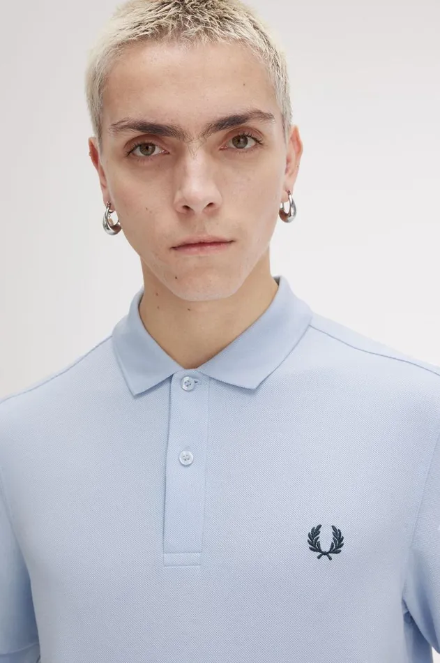 Men The Fred Perry Shirt Fred Perry M6000 Light Smokeshaded Cobalt