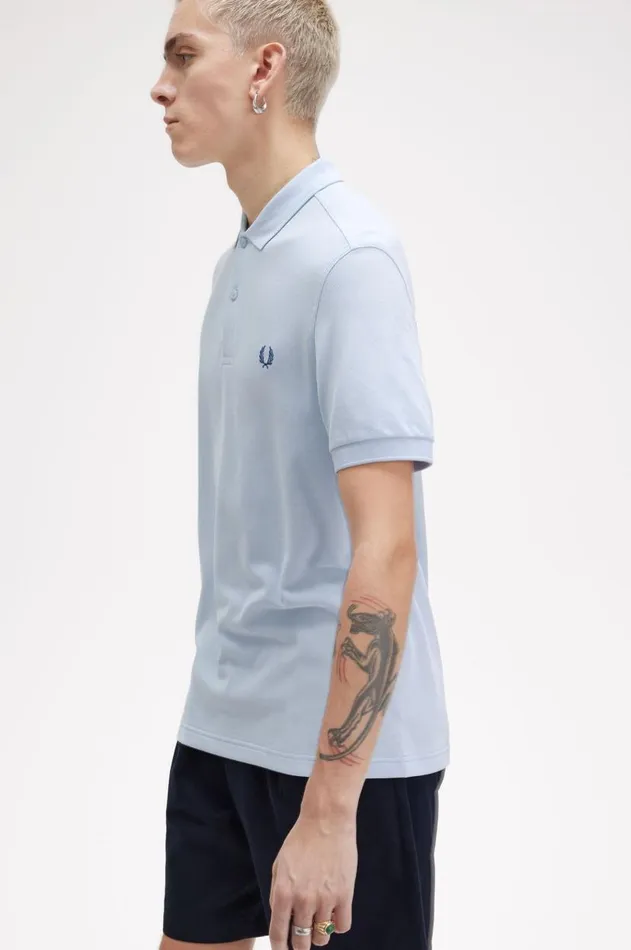 Men The Fred Perry Shirt Fred Perry M6000 Light Smokeshaded Cobalt