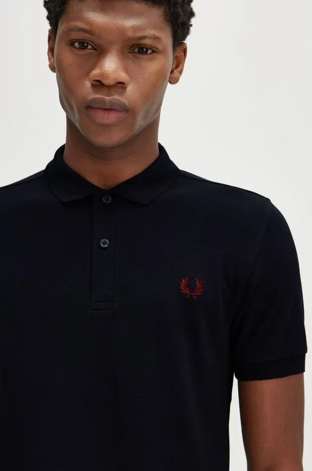 Men The Fred Perry Shirt Fred Perry M6000 Navyburnt Red