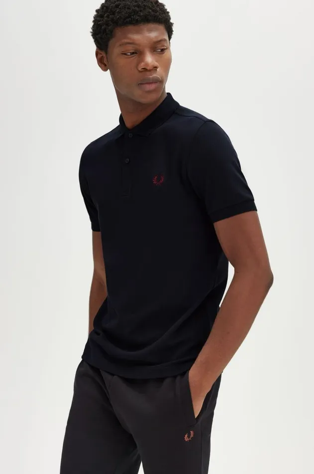Men The Fred Perry Shirt Fred Perry M6000 Navyburnt Red