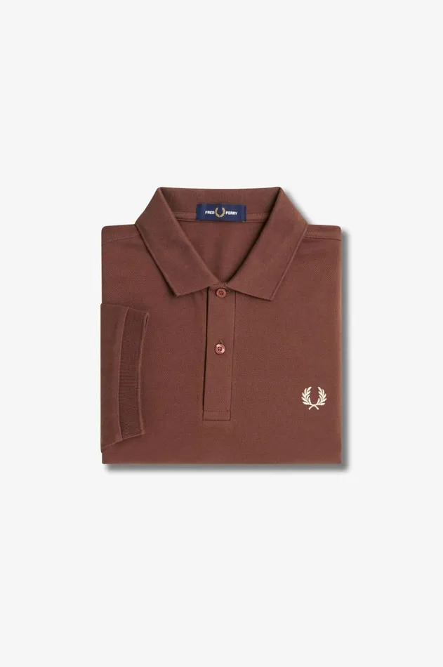 Men The Fred Perry Shirt Fred Perry M6000 Whisky Brownporridge Marl