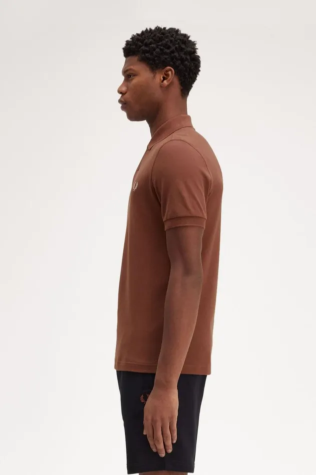 Men The Fred Perry Shirt Fred Perry M6000 Whisky Brownporridge Marl