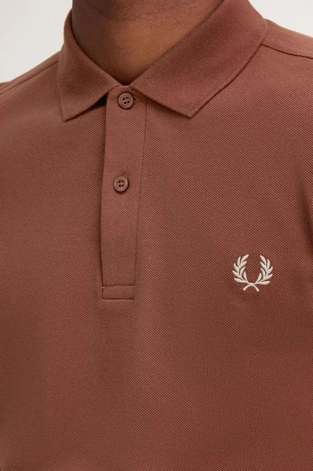 Men The Fred Perry Shirt Fred Perry M6000 Whisky Brownporridge Marl