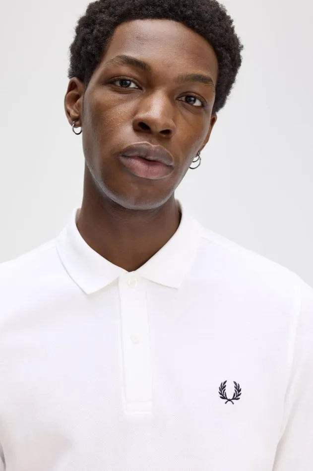 Men The Fred Perry Shirt Fred Perry M6006 Whitenavy