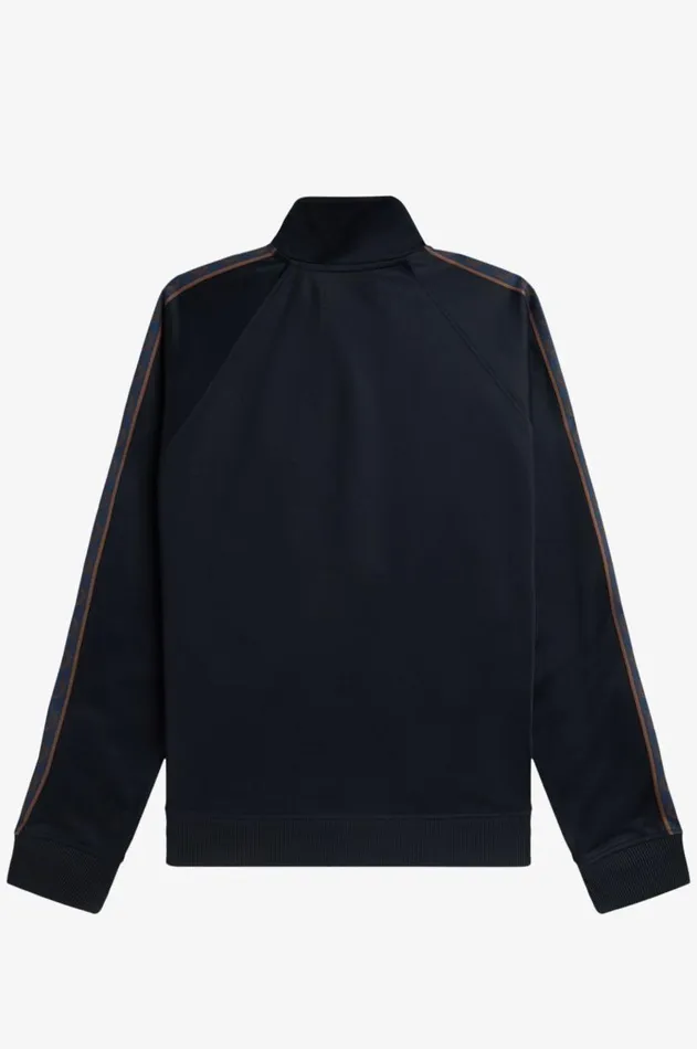 Men Track Jackets Fred Perry Contrast Tape Track Jacket Navycarrington Brick