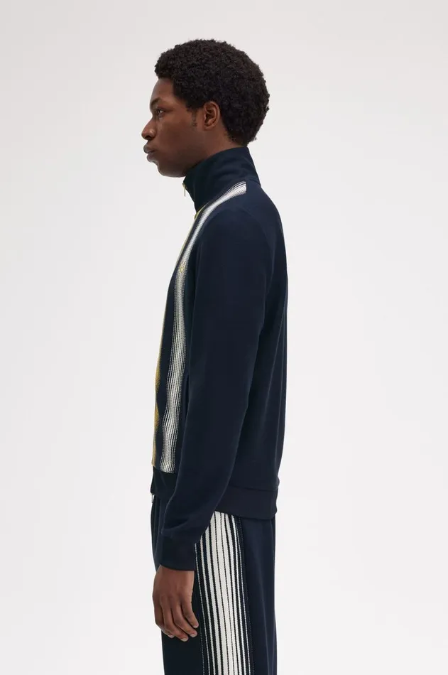 Men Track Jackets Fred Perry Ombre Stripe Track Jacket Navy