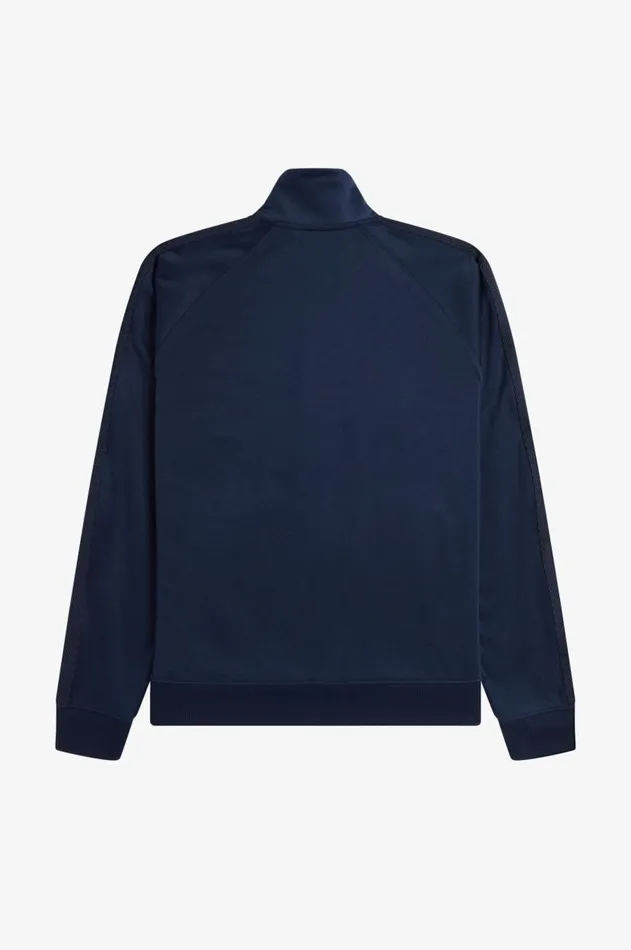 Men Track Jackets Fred Perry Taped Track Jacket Dark Carbon