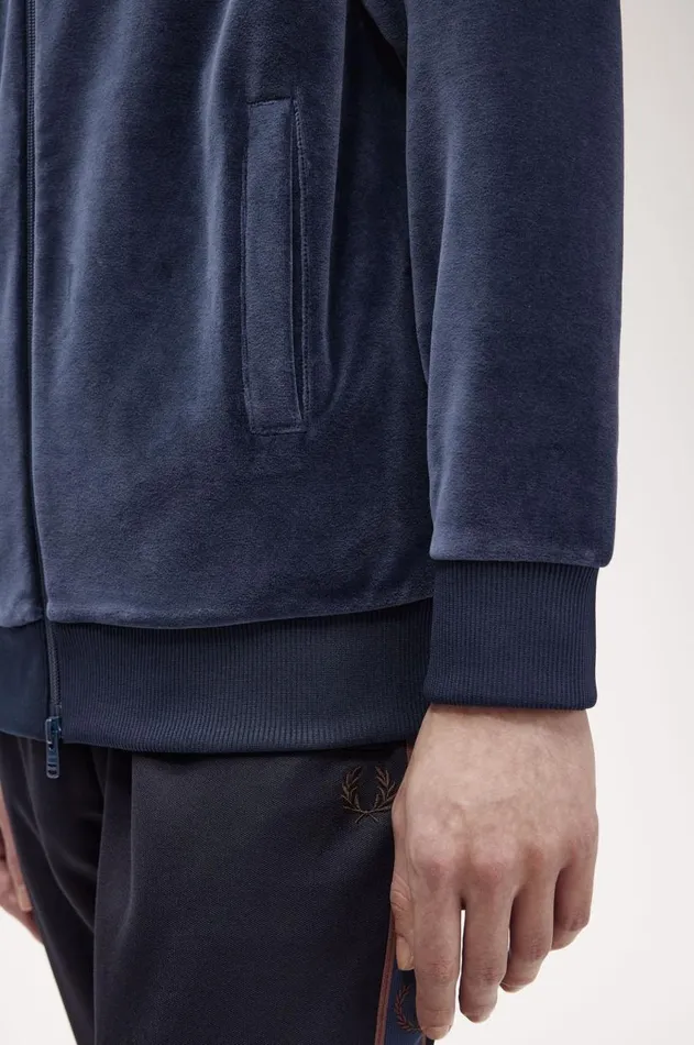 Men Track Jackets Fred Perry Track Jacket Dark Carbon
