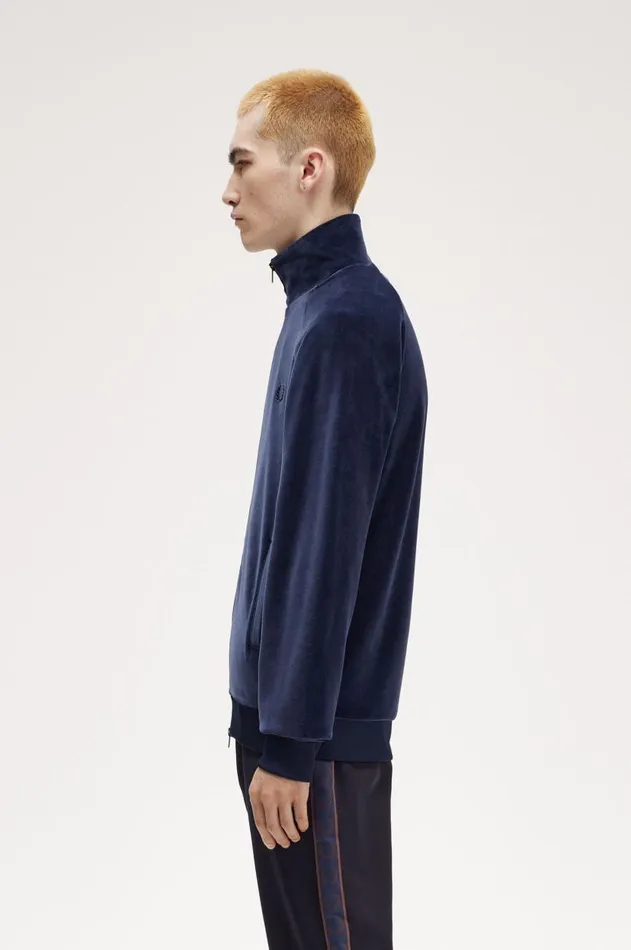 Men Track Jackets Fred Perry Track Jacket Dark Carbon