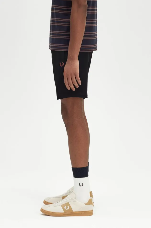 Men Tracksuits Fred Perry Classic Sweat Shorts Blackwhisky Brown