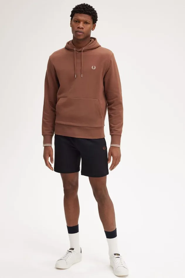 Men Tracksuits Fred Perry Classic Sweat Shorts Blackwhisky Brown