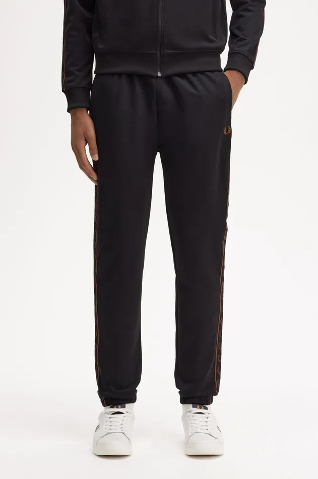 Men Tracksuits Fred Perry Contrast Taped Track Pants Blackwhisky Brown